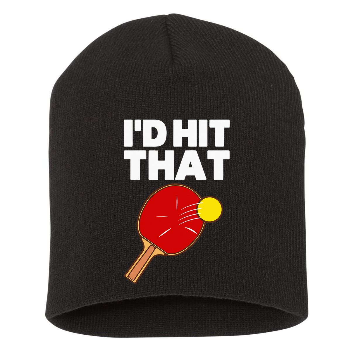 Cool Table Tennis Design Game Ping Pong Lovers Short Acrylic Beanie