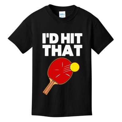 Cool Table Tennis Design Game Ping Pong Lovers Kids T-Shirt