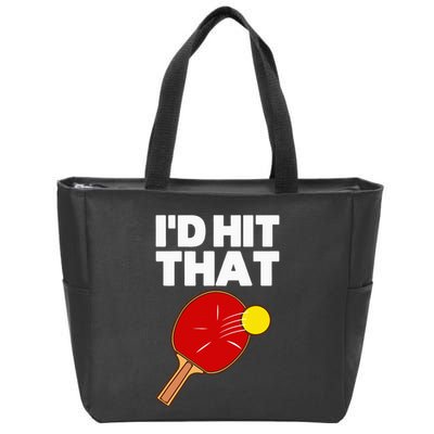 Cool Table Tennis Design Game Ping Pong Lovers Zip Tote Bag