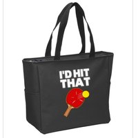 Cool Table Tennis Design Game Ping Pong Lovers Zip Tote Bag