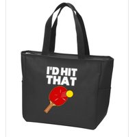 Cool Table Tennis Design Game Ping Pong Lovers Zip Tote Bag