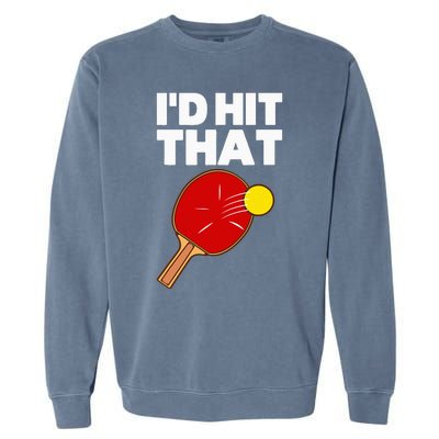 Cool Table Tennis Design Game Ping Pong Lovers Garment-Dyed Sweatshirt