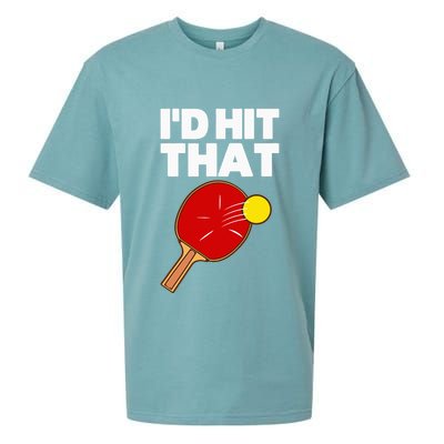 Cool Table Tennis Design Game Ping Pong Lovers Sueded Cloud Jersey T-Shirt