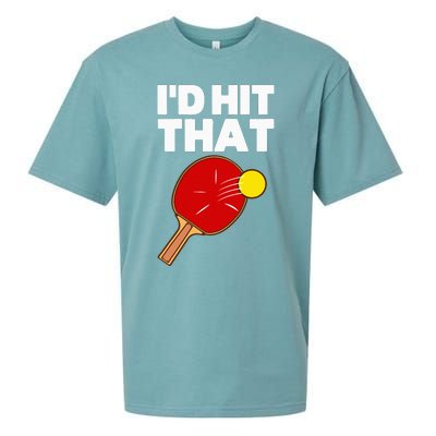 Cool Table Tennis Design Game Ping Pong Lovers Sueded Cloud Jersey T-Shirt