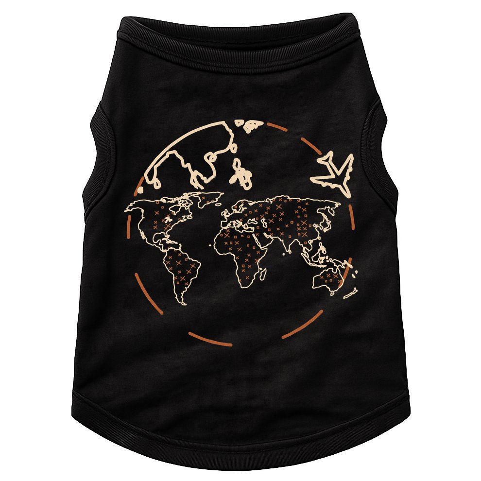 Countries Traveler Traveling World Map Doggie Tank
