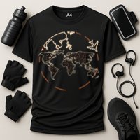 Countries Traveler Traveling World Map Cooling Performance Crew T-Shirt