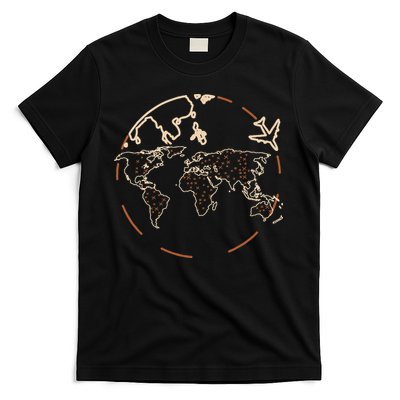 Countries Traveler Traveling World Map T-Shirt