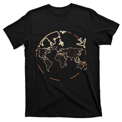 Countries Traveler Traveling World Map T-Shirt