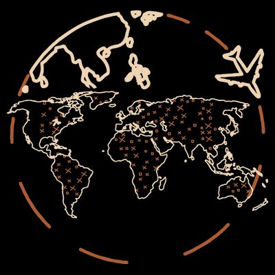 Countries Traveler Traveling World Map T-Shirt