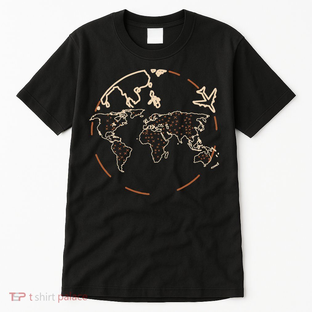 Countries Traveler Traveling World Map Tall T-Shirt