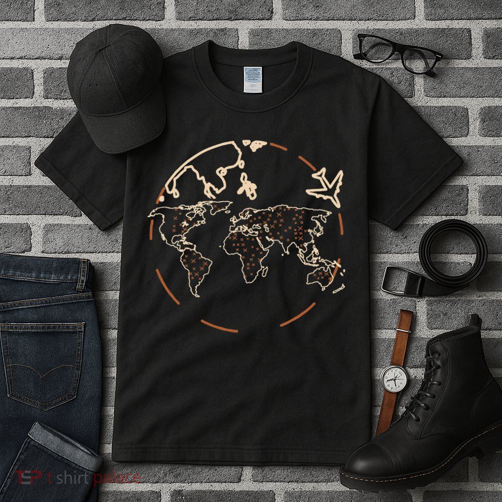 Countries Traveler Traveling World Map Tall T-Shirt