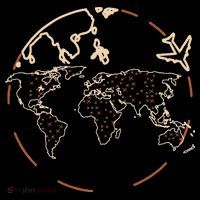 Countries Traveler Traveling World Map Tall T-Shirt
