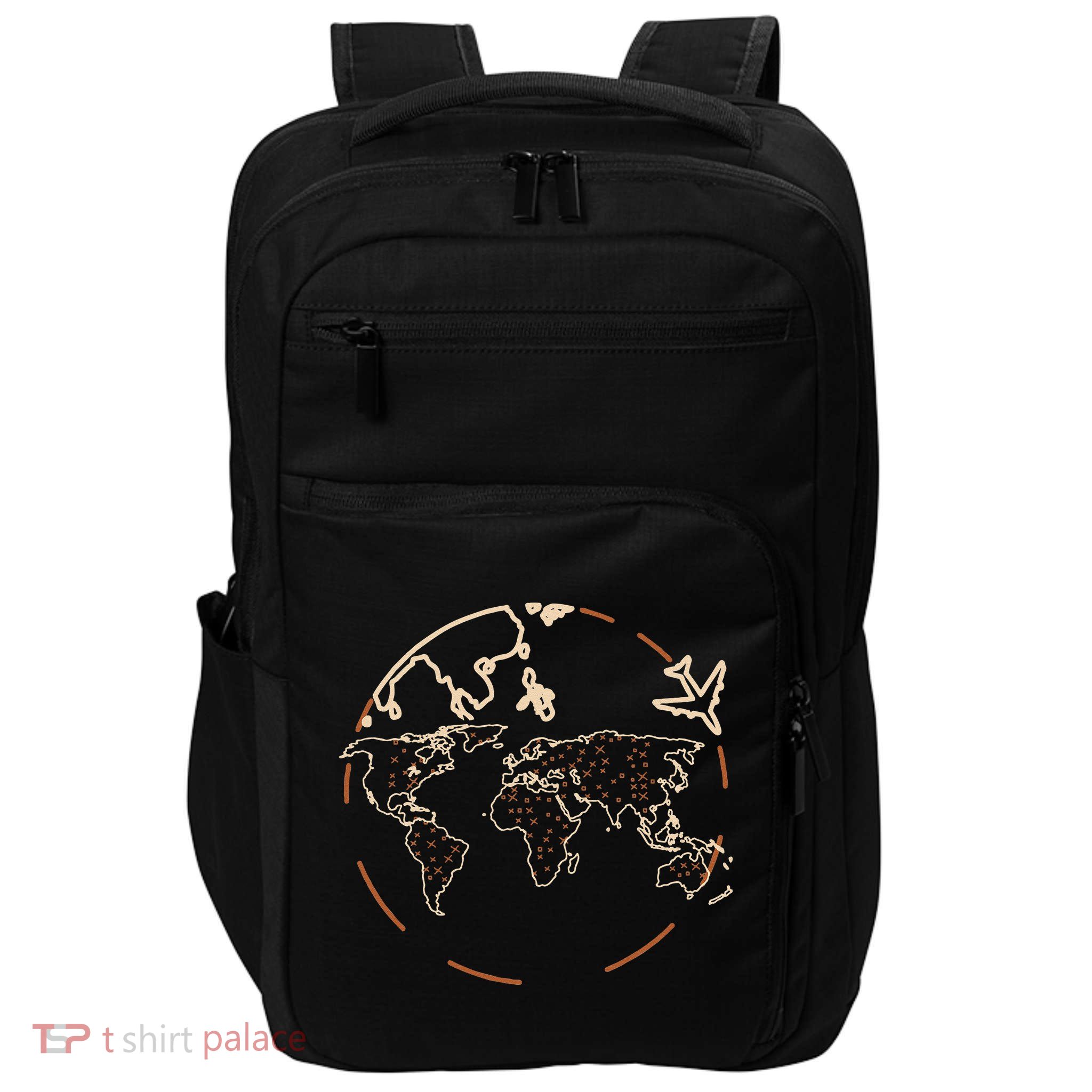 Countries Traveler Traveling World Map Impact Tech Backpack