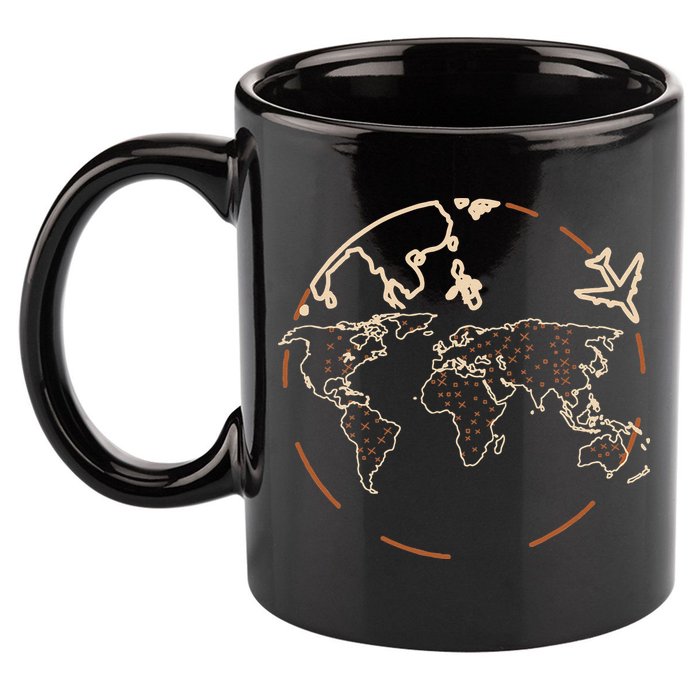 Countries Traveler Traveling World Map 11oz C Handle Ceramic Mug