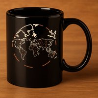 Countries Traveler Traveling World Map 11oz C Handle Ceramic Mug