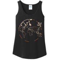 Countries Traveler Traveling World Map Ladies Essential Tank