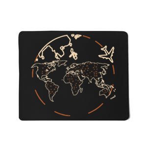 Countries Traveler Traveling World Map Mousepad