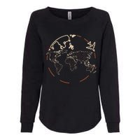 Countries Traveler Traveling World Map Womens California Wash Sweatshirt