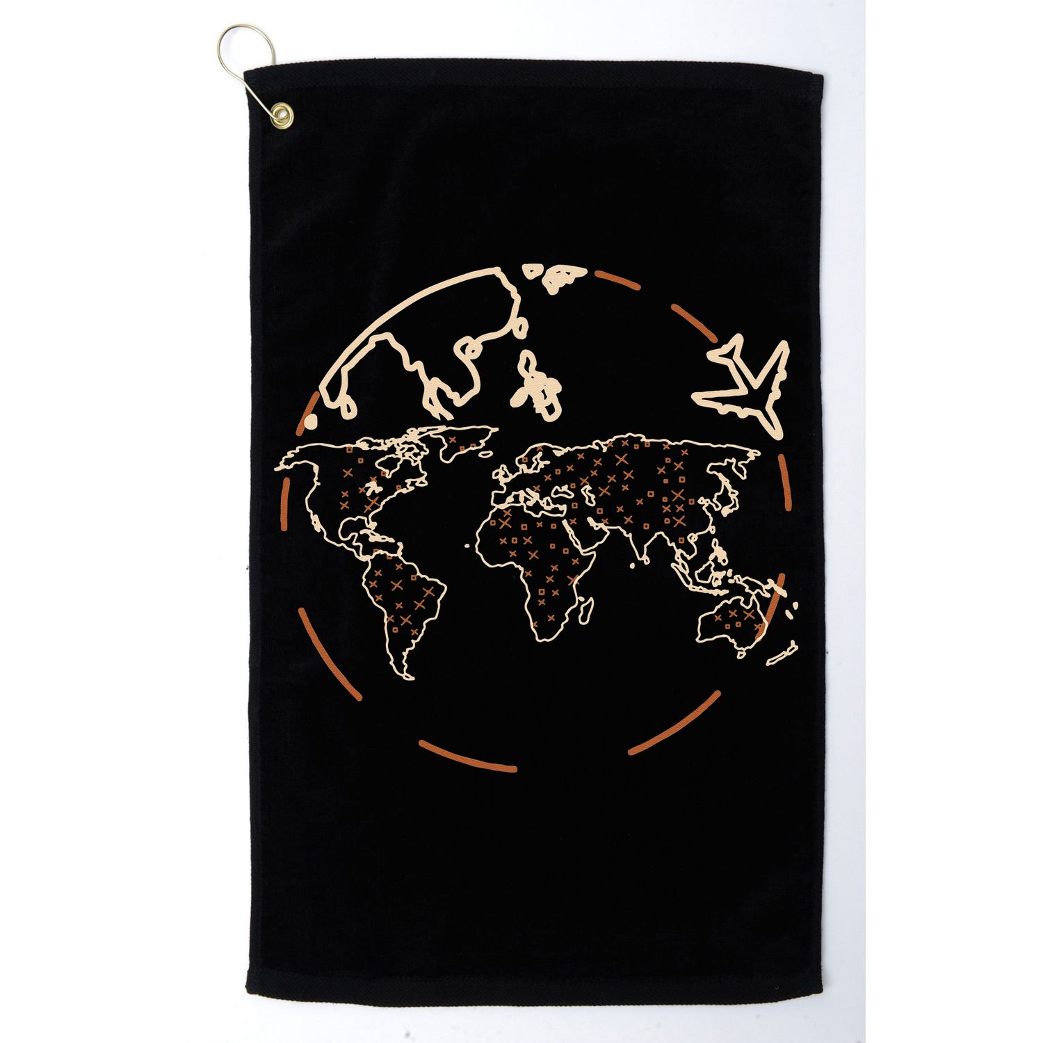 Countries Traveler Traveling World Map Golf Towel