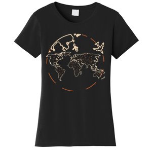 Countries Traveler Traveling World Map Women's T-Shirt