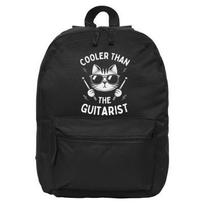 Cooler Than The Guitarist – Funny Drummer 16 in Basic Backpack