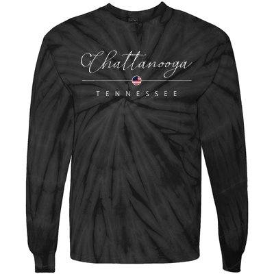 Chattanooga Tennessee Tn On Chattanooga Tie-Dye Long Sleeve Shirt