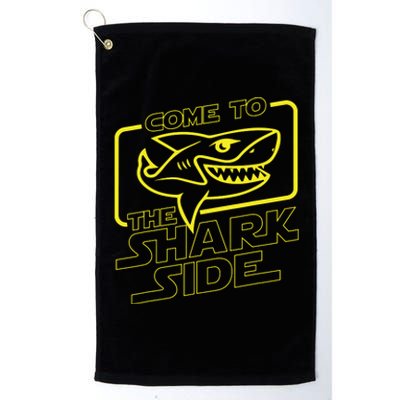 Come To The Shark Side Funny Shark Lover Ocean Wildlife Platinum Collection Golf Towel