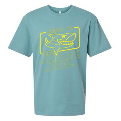 Come To The Shark Side Funny Shark Lover Ocean Wildlife Sueded Cloud Jersey T-Shirt