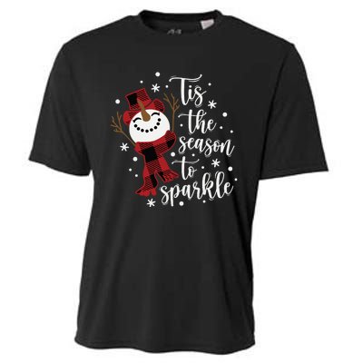 Christmas Tis The Season To Snowman Cooling Performance Crew T-Shirt