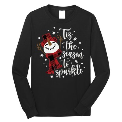 Christmas Tis The Season To Snowman Long Sleeve Shirt