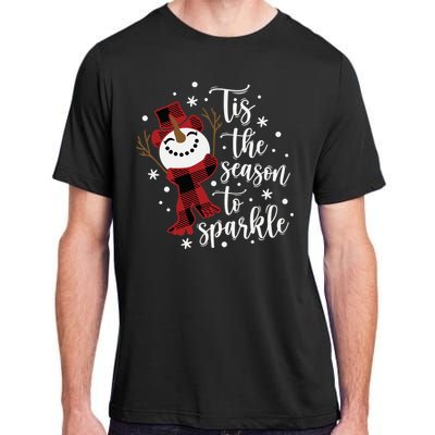 Christmas Tis The Season To Snowman Adult ChromaSoft Performance T-Shirt