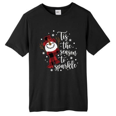 Christmas Tis The Season To Snowman Tall Fusion ChromaSoft Performance T-Shirt