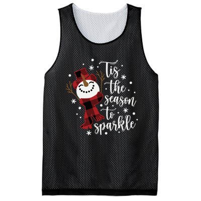 Christmas Tis The Season To Snowman Mesh Reversible Basketball Jersey Tank