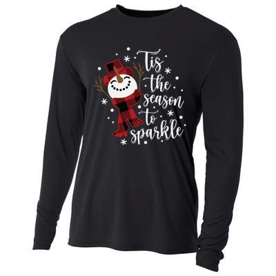 Christmas Tis The Season To Snowman Cooling Performance Long Sleeve Crew