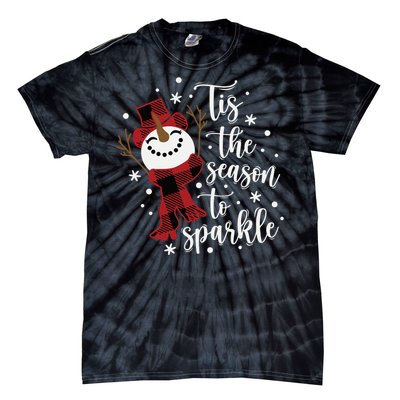 Christmas Tis The Season To Snowman Tie-Dye T-Shirt