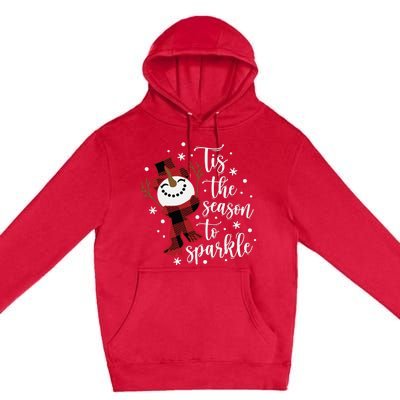 Christmas Tis The Season To Snowman Premium Pullover Hoodie