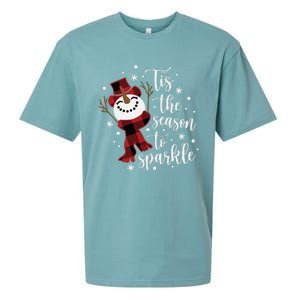 Christmas Tis The Season To Snowman Sueded Cloud Jersey T-Shirt