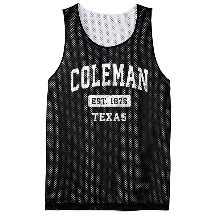 Coleman Texas Tx Vintage Sports Mesh Reversible Basketball Jersey Tank