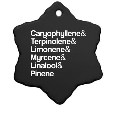 Cannabis Terpenes Terps List Marijuana Smoker Toker 420 Weed Ceramic Star Ornament