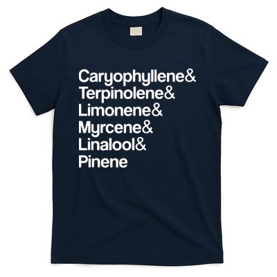 Cannabis Terpenes Terps List Marijuana Smoker Toker 420 Weed T-Shirt