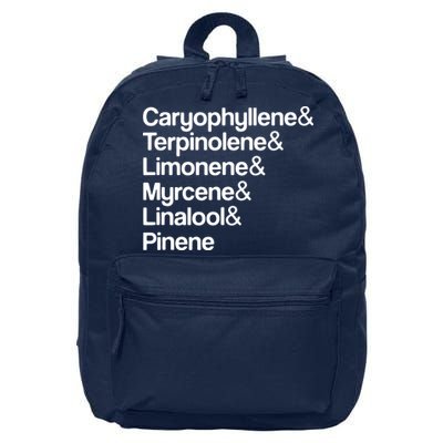 Cannabis Terpenes Terps List Marijuana Smoker Toker 420 Weed 16 in Basic Backpack