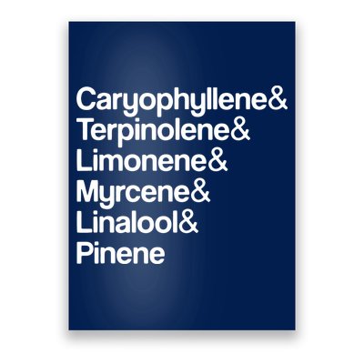 Cannabis Terpenes Terps List Marijuana Smoker Toker 420 Weed Poster