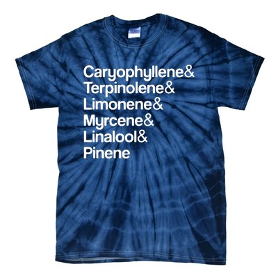 Cannabis Terpenes Terps List Marijuana Smoker Toker 420 Weed Tie-Dye T-Shirt