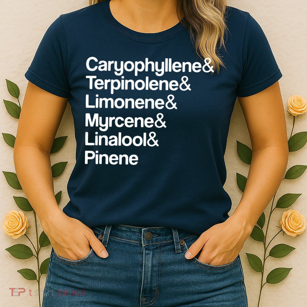 Cannabis Terpenes Terps List Marijuana Smoker Toker 420 Weed Womens T-Shirt