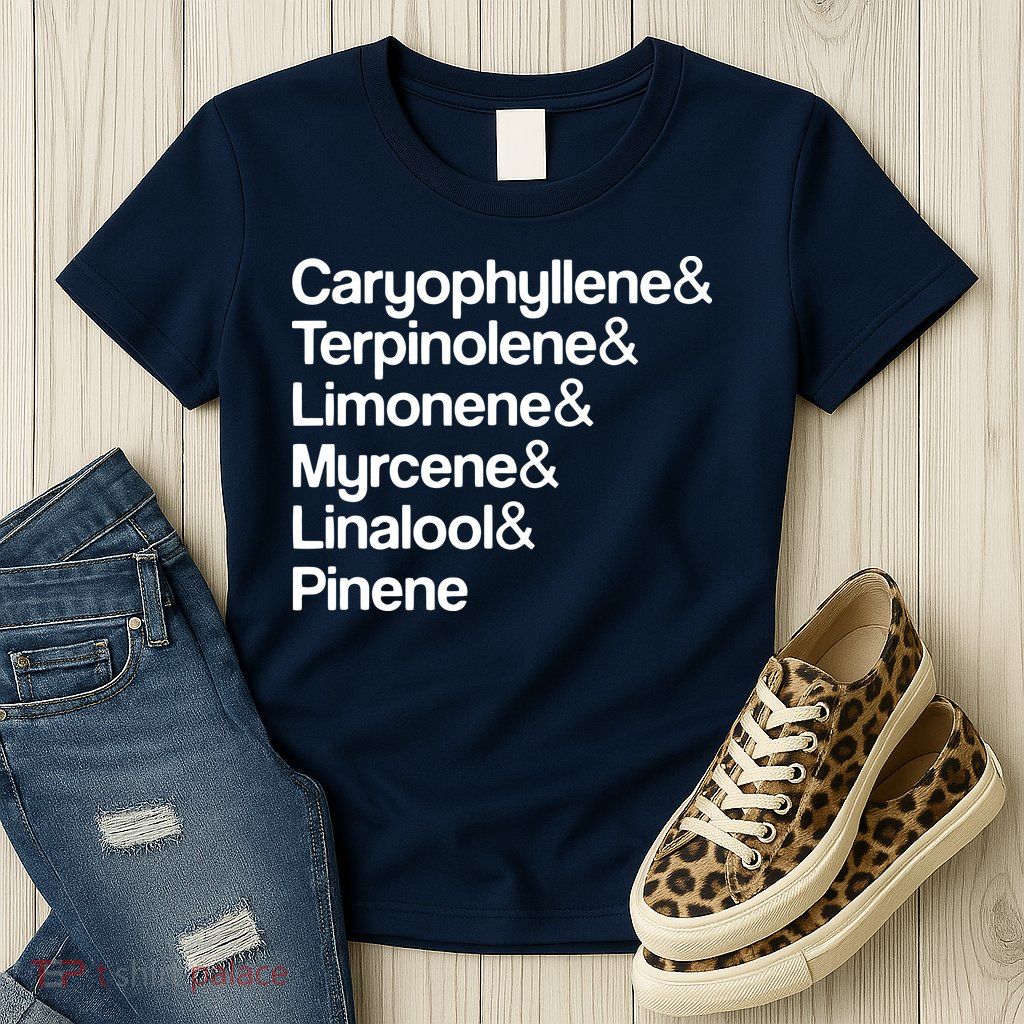 Cannabis Terpenes Terps List Marijuana Smoker Toker 420 Weed Womens T-Shirt