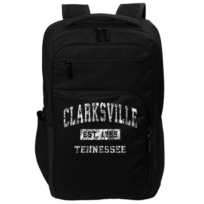 Clarksville Tennessee Tn Vintage Established Sports Impact Tech Backpack