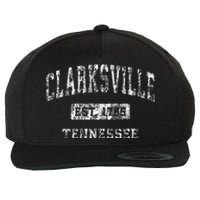 Clarksville Tennessee Tn Vintage Established Sports Wool Snapback Cap