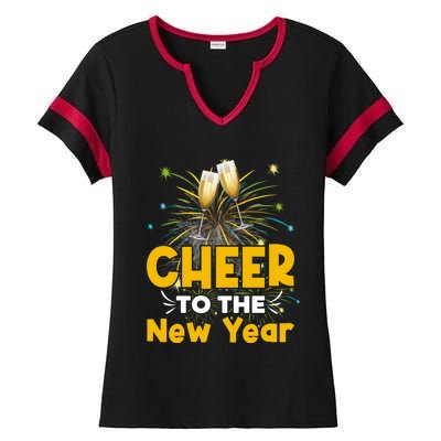 Cheer To The New Year Happy New Year Family Great Gift Ladies Halftime Notch Neck Tee