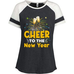 Cheer To The New Year Happy New Year Family Great Gift Enza Ladies Jersey Colorblock Tee