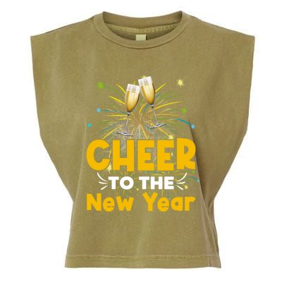 Cheer To The New Year Happy New Year Family Great Gift Garment-Dyed Women's Muscle Tee